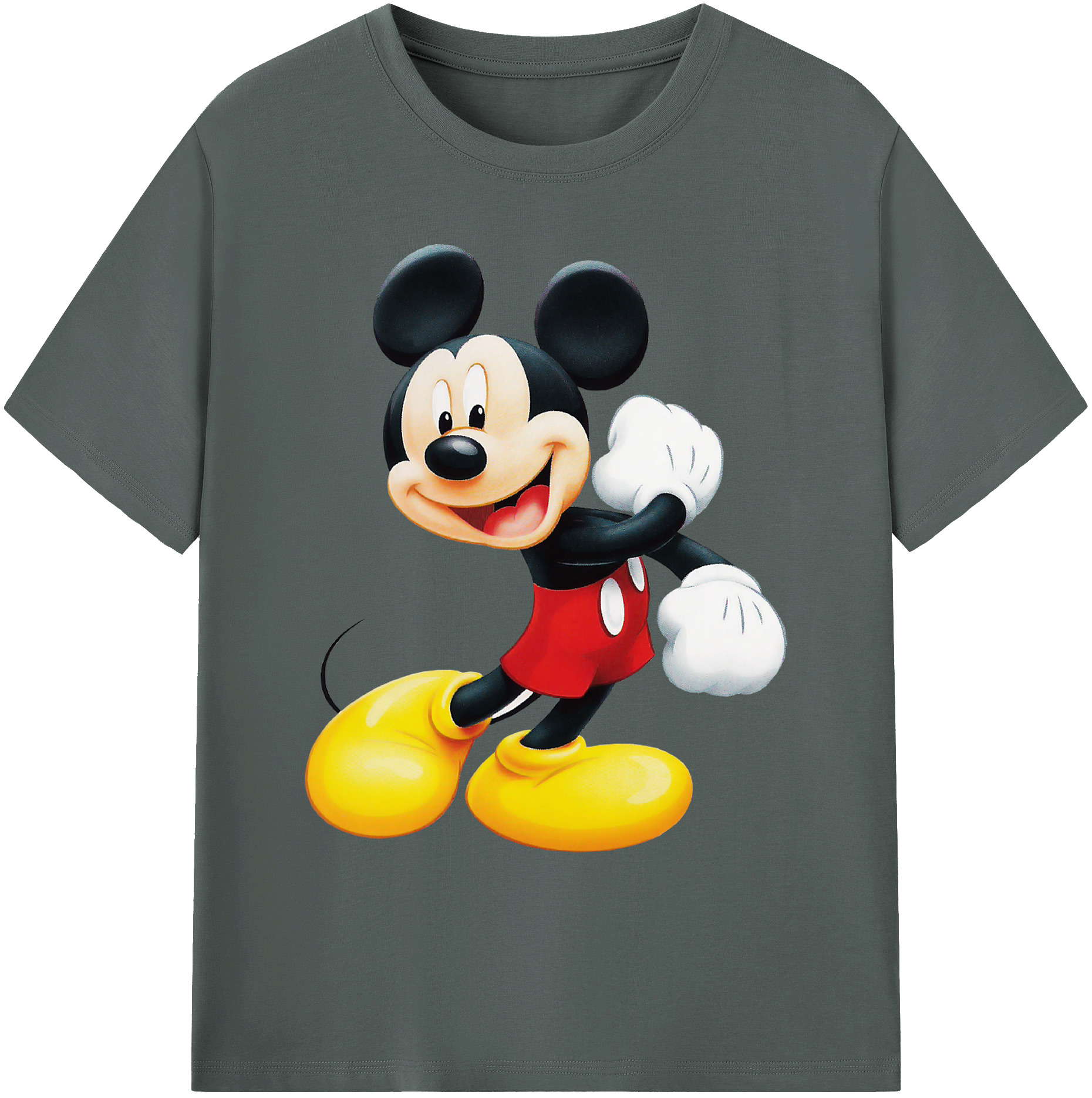 ミッキーマウス Mickey Mouse 綿100％ メンズ半袖Tシャツ｜肌触りやわらか＆通気性